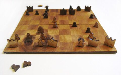 Laser Cut Chess Set Free Vector