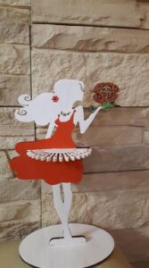 Laser Cut Wooden Decorative Girl Tissue Paper Holder Napkin Holder For Dining Table Tissue Holder Free Vector