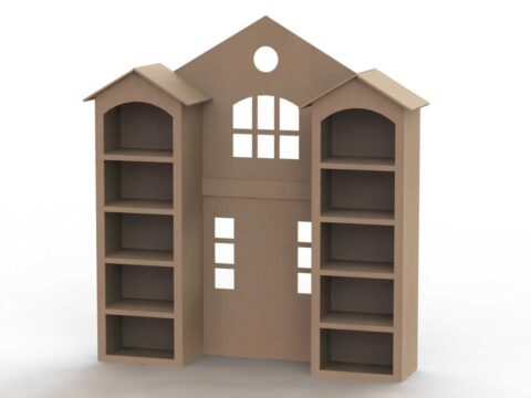 Home Shape Shelf DXF File