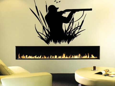 Laser Cut Engrave Duck Hunting Wall Art Decal DXF File